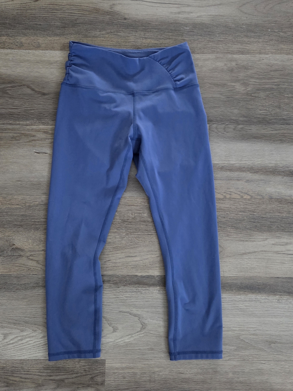 RBX Cinched Detail Butter Soft Cropped Capri Active Blue Leggings Sz XS